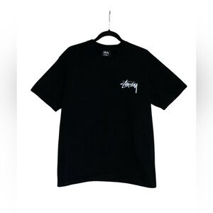 STUSSY Eight Ball Cherries Short Sleeve T-Shirt Top L Black